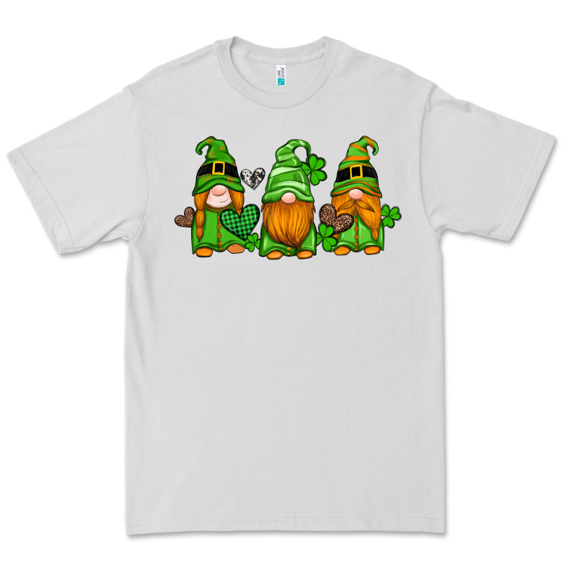 St Patricks Day Gnomes With Western Hearts And Shamrocks Premium Tee by Artiststas | Teevron