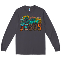 Smoke give me coffee jesus Long Sleeve Tee - RacoonDesign