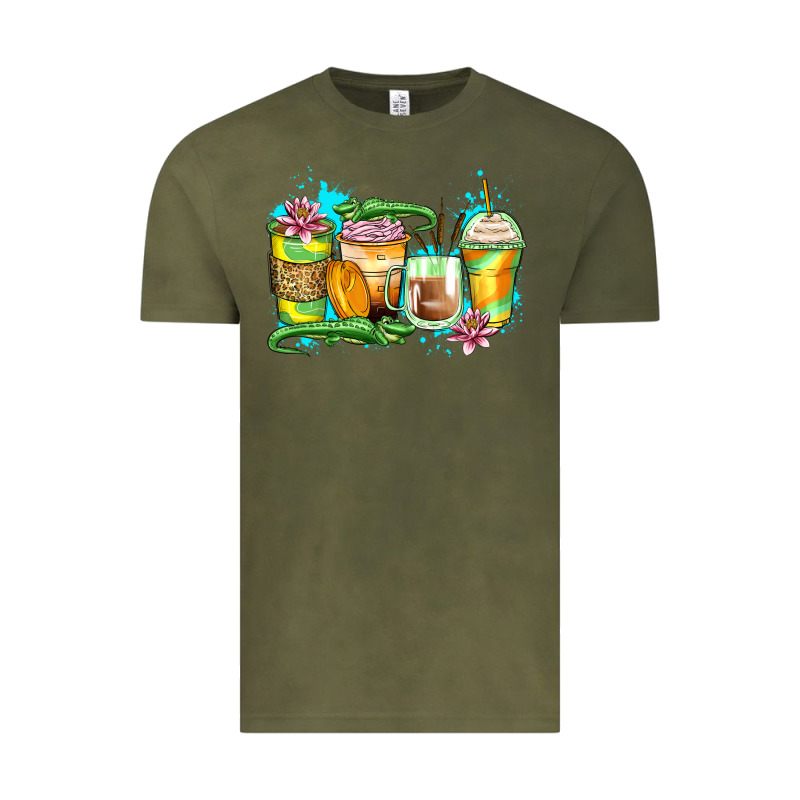 Alligator Coffee Cups Vintage Tee by Zillion Design Studio | Teevron