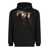 Black Mustang Horse Heavyweight Hoodie - LillyAllenDesigns