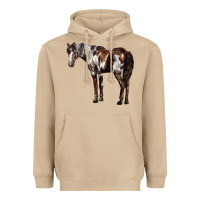 Mushroom Mustang Horse Heavyweight Hoodie - LillyAllenDesigns