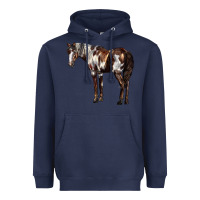 Navy Mustang Horse Heavyweight Hoodie - LillyAllenDesigns
