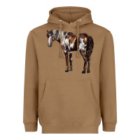 Toasted Coconut Mustang Horse Heavyweight Hoodie - LillyAllenDesigns