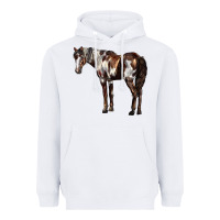 White Mustang Horse Heavyweight Hoodie - LillyAllenDesigns