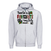 Heather Grey santa's favorite x ray tech Zipper Hoodie - AdoDesignShop