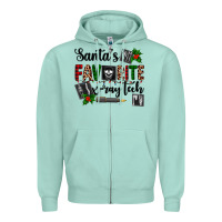 Seafoam santa's favorite x ray tech Zipper Hoodie - AdoDesignShop