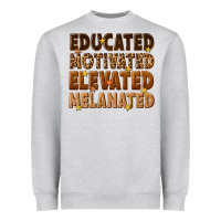 Heather Grey melanin educated motivated elevated melanated Heavyweight Sweatshirt - texasbilliewilder