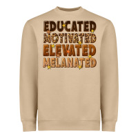 Mushroom melanin educated motivated elevated melanated Heavyweight Sweatshirt - texasbilliewilder