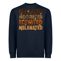 Navy melanin educated motivated elevated melanated Heavyweight Sweatshirt - texasbilliewilder