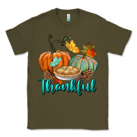 Army Green thankful pumpkins Classic Tee - BundleAndBundleShop