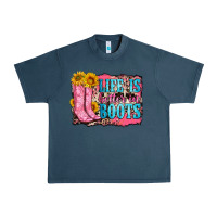 Midnight Navy life is better in boots Urban Heavy Tee - Zillion Design Studio