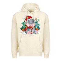 Tofu cute christmas hippopotamus Premium Hoodie - MaliasSmallBusiness