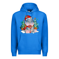 True Royal cute christmas hippopotamus Premium Hoodie - MaliasSmallBusiness