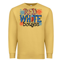Antique Gold red white boujee Premium Sweatshirt - MaliasSmallBusiness