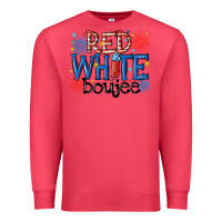 Cardinal red white boujee Premium Sweatshirt - MaliasSmallBusiness