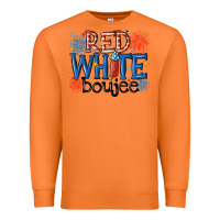 Carrot red white boujee Premium Sweatshirt - MaliasSmallBusiness