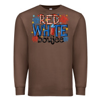 Chestnut red white boujee Premium Sweatshirt - MaliasSmallBusiness