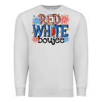 Dove Grey red white boujee Premium Sweatshirt - MaliasSmallBusiness