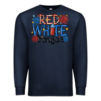 Navy red white boujee Premium Sweatshirt - MaliasSmallBusiness