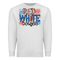 Oatmeal Heather red white boujee Premium Sweatshirt - MaliasSmallBusiness