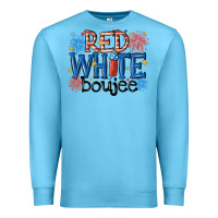 Ocean Blue red white boujee Premium Sweatshirt - MaliasSmallBusiness