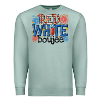 Seafoam red white boujee Premium Sweatshirt - MaliasSmallBusiness