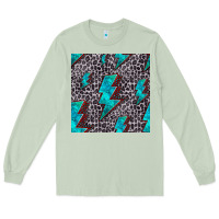 Turquoise Lightning Bolt Seamless Pattern Long Sleeve Tee | Teevron