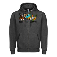 Charcoal Heather peace love  bullskull Zipper Hoodie - AdoDesignShop