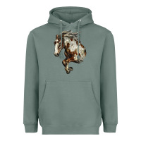 Sage Mustang Horse Heavyweight Hoodie - LillyAllenDesigns
