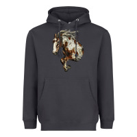 Smoke Mustang Horse Heavyweight Hoodie - LillyAllenDesigns