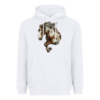 White Mustang Horse Heavyweight Hoodie - LillyAllenDesigns