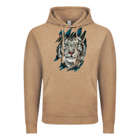 Vintage Coffee White Tiger Scratch Mark Vintage Hoodie - RanaPortraitStore