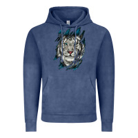 Vintage Denim White Tiger Scratch Mark Vintage Hoodie - RanaPortraitStore