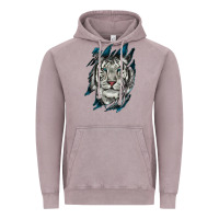 Vintage Zinc White Tiger Scratch Mark Vintage Hoodie - RanaPortraitStore