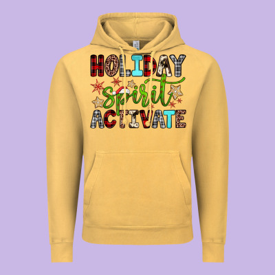 Holiday Spirit Activate Vintage Hoodie Designed By Jahusdesignshop