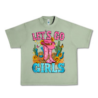 Oil Green let's go girls Urban Heavy Tee - Zillion Design Studio