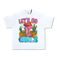 White let's go girls Urban Heavy Tee - Zillion Design Studio