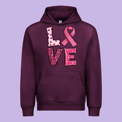 Western Breast Cancer Love Urban Hoodie Designed By Ranaportraitstore