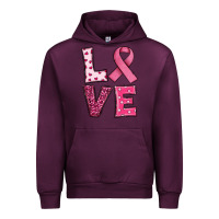 Mauve Wine Western Breast Cancer Love Urban Hoodie - RanaPortraitStore