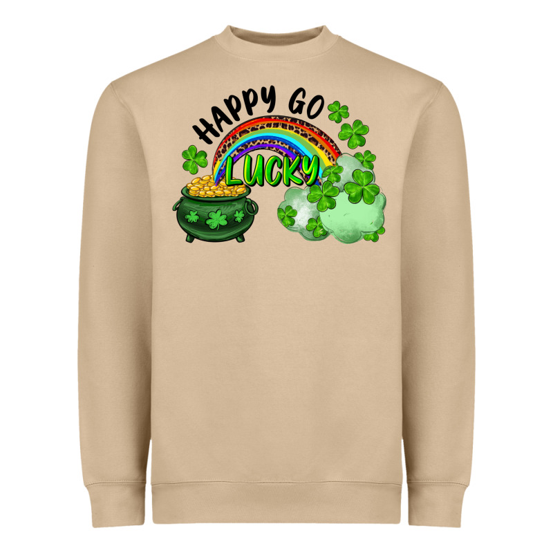 Happy Go Lucky Rainbow Shamrocks And Pot Of Gold Heavyweight Sweatshirt by RanaPortraitStore | Teevron