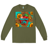 Army Green teacher life Long Sleeve Tee - HRA Design Shop