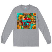 Heather Grey teacher life Long Sleeve Tee - HRA Design Shop