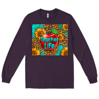 Plum teacher life Long Sleeve Tee - HRA Design Shop