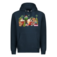 Navy gingerbread coffee Premium Hoodie - MaliasSmallBusiness