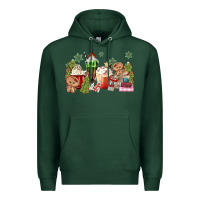 Sports Green gingerbread coffee Premium Hoodie - MaliasSmallBusiness