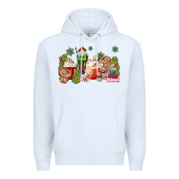 White gingerbread coffee Premium Hoodie - MaliasSmallBusiness