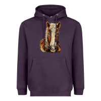Plum Belgian Horse Heavyweight Hoodie - LillyAllenDesigns