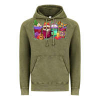 Vintage Olive dia de los muertos coffee cups Vintage Hoodie - texasbilliewilder