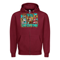 Burgundy merry christmas Zipper Hoodie - JahusDesignShop