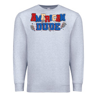 Heather Grey american dude Premium Sweatshirt - MaliasSmallBusiness